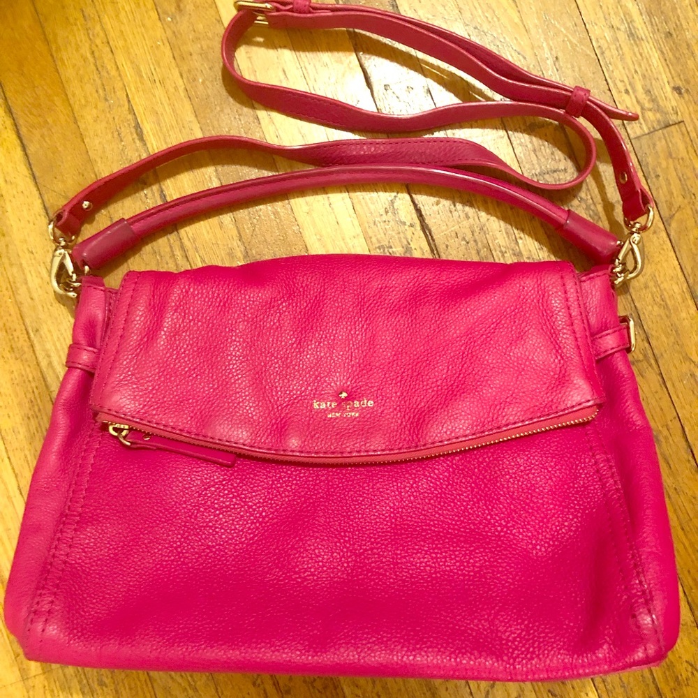 Kate Spade pink leather medium shoulder bag